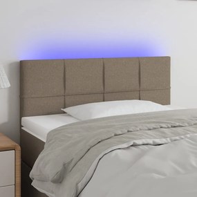 Testiera A Led Tortora 80x5x78/88 Cm İn Tessuto /