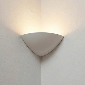 Applique da Parete Angolare E14 in Gesso Pitturabile