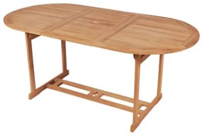 Tavolo da Giardino 180x90x75 cm in Massello di Teak