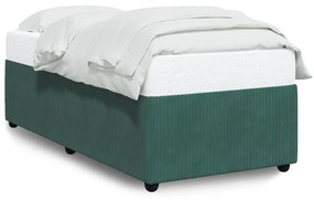 Giroletto Senza Materasso Verde Scuro 100x200 Cm İn Velluto /