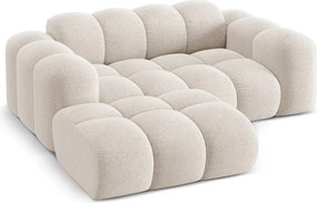 Divano angolare color crema (con penisola a sinistra/con chaise lounge) con rivestimento in ciniglia Treno – Cosmopolitan Design