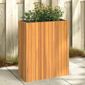 Fioriera Da Giardino 59x27,5x70 Cm İn Legno Massello Di Acacia /