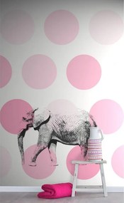 Fotomurale ESTA Elefante, rosa 186X280 cm
