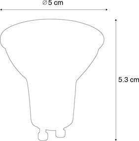 Set di 5 lampadine LED dimmerabili GU10 8W 650lm 2700K