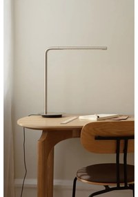 Lampada da tavolo LED argentata in metallo con intensità regolabile (altezza totale 46 cm) Omni Table – UMAGE