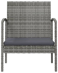 Set Divani da Giardino 16 pz con Cuscini in Polyrattan Grigio