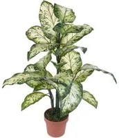 Pianta Artificiale Aglaonema in Vaso con 22 Foglie H 100 cm