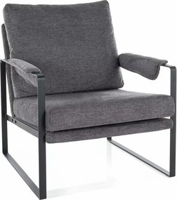 Poltrona Focus Brego – grigio scuro / nero opaco
