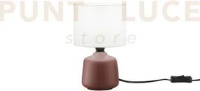 Lume burano in ceramica rosso 1 luce attacco e14 misura totale d14x...