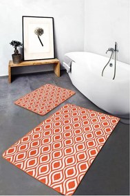 Set di tappetini per il bagno arancioni in velluto 2 pz 60x100 cm – Mila Home