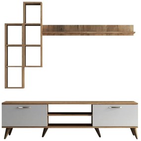 Set TV in pino bianco/naturale 180x48 cm Veronica - Kalune Design