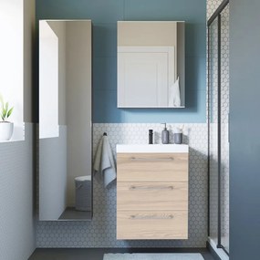 Mobile sottolavabo e lavabo Remix per vasca centrale rovere ribeira L 60 x H 58 x P 33 cm 3 cassetti