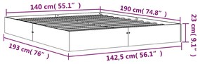 Giroletto Marrone Cera 140x190 cm in Legno Massello di Pino