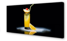 Quadro su tela Cocktail arancione 100x50 cm