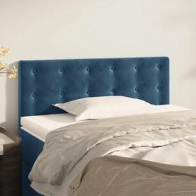 Testiera Blu Scuro 100x5x78/88 Cm İn Velluto /