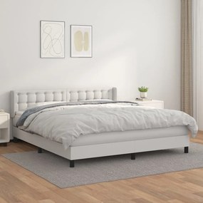 Giroletto A Molle Con Materasso Bianco 160x200 Cm İn Similpelle /