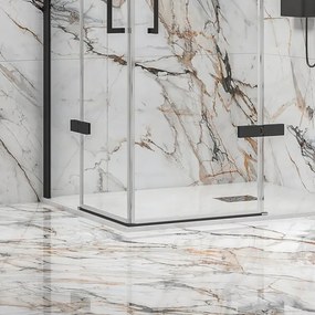 Box doccia 90x130 nero opaco doppio battente | KT1000N - KAMALU