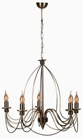 Lampadario CLASSIC a catena, 5xE14/40W/230V, finitura bronzo