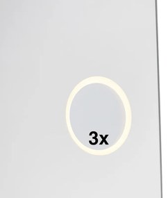 Specchio bagno 60x80 cm LED dimmer tattile e orologio - MIRAL