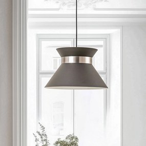 Luminex Lampada a sospensione Avery con paralume in metallo antracite/nichel