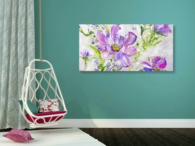 Quadro su tela – Fiori estivi dipinti moderni
