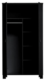 Armadio in pino nero 111x202 cm Ties - WOOOD