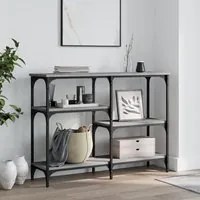 Tavolo Consolle Grigio Sonoma 102x29x75 cm in Legno Multistrato 834083