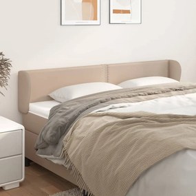 Testiera Ad Orecchio Cappuccino 183x23x78/88 Cm İn Similpelle /