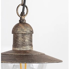 Brilagi - Lampada a sospensione per esterni MOLDE 1xE27/60W IP44 bronzo/patina