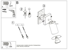 Brilagi -  Luce Spot da parete a LED ASMUS 1xGU10/7W/230V nero
