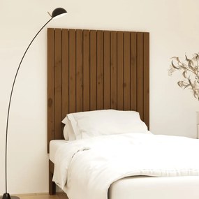 Testiera Da Parete Ambra 95,5x3x110cm İn Legno Massello Di Pino /
