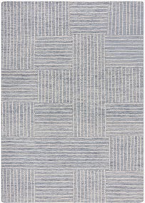 Tappeto in lana fatto a mano con motivo in rilievo Abstract Check