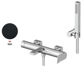 Rubinetto per vasca Soffio per muro nero verniciato GATTONI RUBINETTERIA