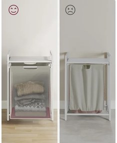 Cesto porta biancheria REX bianco