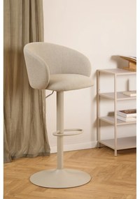 Sgabello da bar beige con altezza regolabile/con braccioli (altezza della seduta 86 cm) Eleanor – Actona