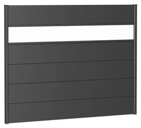 Frangivista in acciaio con vetro, grigio scuro metallizzato 80 x 91 cm,spessore 1 mm