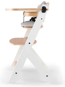 KINDERKRAFT - Sedia da pranzo per bambini ENOCK con cuscini grigio/bianco