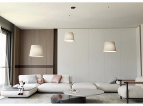 Sospensione 3 Luci Iside Con Fermacavi E Paralumi Beige