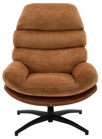 Poltrona girevole in Tessuto Terracotta  - LIZUTA