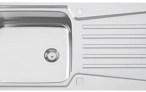 Lavello sopratop 1 vasca in inox argento RODI Evolution 105 L 49 x L 99 x P 20 cm