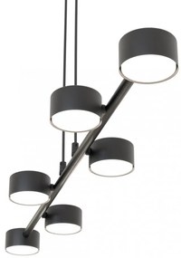 Lampadario a sospensione MEGARA 6 Nero 6xGX53 Colore del corpo Nero