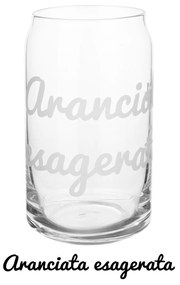 Bicchiere bibita in vetro scritta Arancia esagerata 470 ml