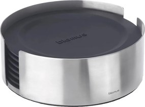 Set di sottobicchieri neri/argentati in silicone 6 pz Lareto – Blomus