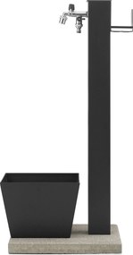 Fontana da Giardino con Rubinetto Base Vaschetta e Portagomma Belfer 42/QRRV Antracite...