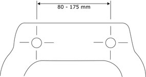 WENKO 24082800-Sedile WC DROPLETS 45x38,8 cm multicolore/cromato lucido