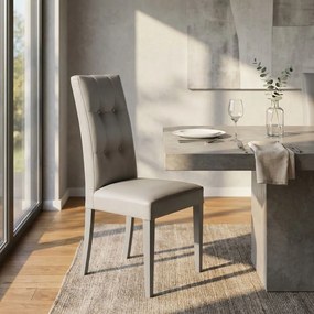 JACQUELYN - sedia moderna ecopelle con 4 bottoni
