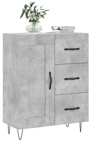 Credenza grigio cemento 69,5x34x90 cm in legno multistrato
