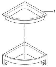 GROHE 411062430 - Mensola angolare per doccia ESSENTIALS 250 × 250 mm nera