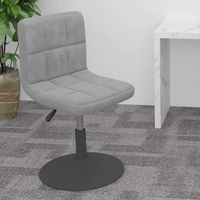 Sgabello Da Bar Girevole Grigio Chiaro İn Velluto /