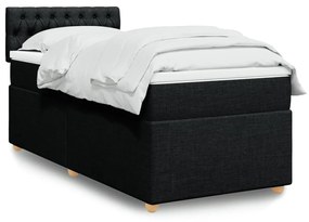 Giroletto A Molle Con Materasso Nero 90x190 Cm İn Tessuto /
